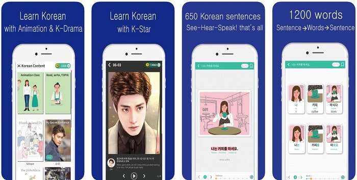 แอพฝึกภาษาเกาหลี, แอพเรียนภาษาเกาหลี