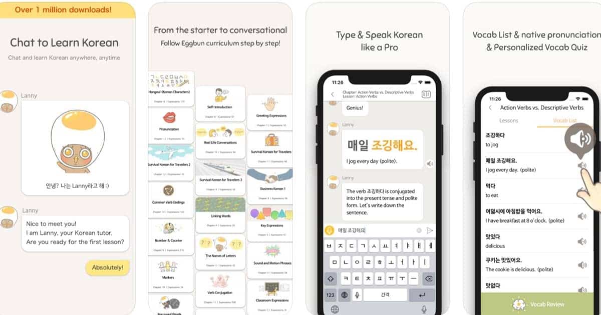 แอพฝึกภาษาเกาหลี, แอพเรียนภาษาเกาหลี