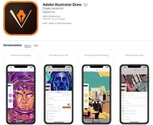 แนะนำแอพวาดรูป, แอพวาดรูปไอแพด