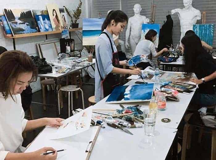 โรงเรียนสอนวาดรูป, วาดภาพสีน้ำ