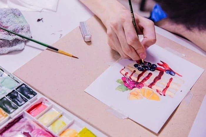 โรงเรียนสอนวาดรูป, วาดภาพสีน้ำ