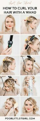 วิธีม้วนผมสั้น