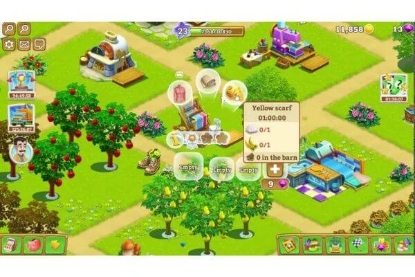 เกมทำฟาร์ม มือถือ, เกมทำฟาร์มออนไลน์